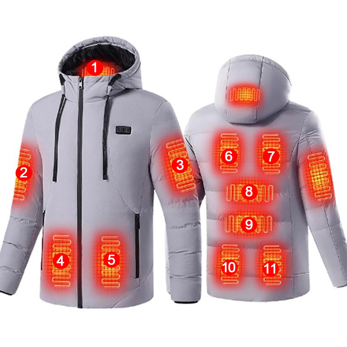 11 Areas Heated Jacket Vest